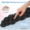 image:imageTECKNET Cloud Mouse Pad with Wrist Rest Ergonomic Cloud Wrist Rest with NonSlip Base PU Leather Memory Foam Mouse Pad Wrist Support for Keyboard and Mouse Pain Relief for Typing Gaming WhiteBlack