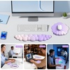 image:imageTECKNET Cloud Mouse Pad with Wrist Rest Ergonomic Cloud Wrist Rest with NonSlip Base PU Leather Memory Foam Mouse Pad Wrist Support for Keyboard and Mouse Pain Relief for Typing Gaming WhitePurple