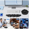 image:imageTECKNET Cloud Mouse Pad with Wrist Rest Ergonomic Cloud Wrist Rest with NonSlip Base PU Leather Memory Foam Mouse Pad Wrist Support for Keyboard and Mouse Pain Relief for Typing Gaming WhiteBlack