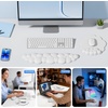image:imageTECKNET Cloud Mouse Pad with Wrist Rest Ergonomic Cloud Wrist Rest with NonSlip Base PU Leather Memory Foam Mouse Pad Wrist Support for Keyboard and Mouse Pain Relief for Typing Gaming WhiteWhite