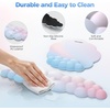 image:imageTECKNET Cloud Mouse Pad with Wrist Rest Ergonomic Cloud Wrist Rest with NonSlip Base PU Leather Memory Foam Mouse Pad Wrist Support for Keyboard and Mouse Pain Relief for Typing Gaming WhiteRainbow