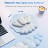 image:imageTECKNET Cloud Mouse Pad with Wrist Rest Ergonomic Cloud Wrist Rest with NonSlip Base PU Leather Memory Foam Mouse Pad Wrist Support for Keyboard and Mouse Pain Relief for Typing Gaming WhiteBlue