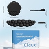 image:imageTECKNET Cloud Mouse Pad with Wrist Rest Ergonomic Cloud Wrist Rest with NonSlip Base PU Leather Memory Foam Mouse Pad Wrist Support for Keyboard and Mouse Pain Relief for Typing Gaming WhiteBlack