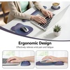 image:imageTECKNET Gel Mouse Pad with Wrist Rest 3 in 1 Keyboard Wrist Rest for Pain Relief NonSlip PU Base amp Easy Typing Ergonomic Mousepad Set for Office amp HomeBlackBlue Purple Gradient