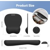 image:imageTECKNET Gel Mouse Pad with Wrist Rest 3 in 1 Keyboard Wrist Rest for Pain Relief NonSlip PU Base amp Easy Typing Ergonomic Mousepad Set for Office amp HomeBlackBlack