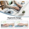 image:imageTECKNET Gel Mouse Pad with Wrist Rest 3 in 1 Keyboard Wrist Rest for Pain Relief NonSlip PU Base amp Easy Typing Ergonomic Mousepad Set for Office amp HomeBlackBlue