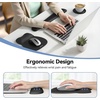 image:imageTECKNET Gel Mouse Pad with Wrist Rest 3 in 1 Keyboard Wrist Rest for Pain Relief NonSlip PU Base amp Easy Typing Ergonomic Mousepad Set for Office amp HomeBlackBlack