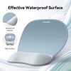 image:imageTECKNET Gel Mouse Pad with Wrist Rest 3 in 1 Keyboard Wrist Rest for Pain Relief NonSlip PU Base amp Easy Typing Ergonomic Mousepad Set for Office amp HomeBlackBlue