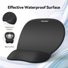 image:imageTECKNET Gel Mouse Pad with Wrist Rest 3 in 1 Keyboard Wrist Rest for Pain Relief NonSlip PU Base amp Easy Typing Ergonomic Mousepad Set for Office amp HomeBlackBlack