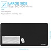 image:imageTECKNET Large Gaming Mouse Pad with Superior MicroWeave ClothExtended Desk Mousepad with Stitched EdgesNonSlip BaseWater Resist Keyboard Pad for GamerOffice amp Home354X 158inBlackLarge