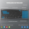 image:imageTECKNET Rechargeable Bluetooth Slim Wireless Keyboards  USBBT Compact Keyboard with Number Pad Multi Devices Easy Switch Low Profile Flat Keyboards for Laptop Computer MacBook Mac WindowsBlack