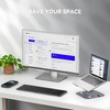 image:imageTECKNET Rechargeable Bluetooth Slim Wireless Keyboards  USBBT Compact Keyboard with Number Pad Multi Devices Easy Switch Low Profile Flat Keyboards for Laptop Computer MacBook Mac WindowsBlack