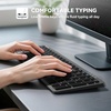 image:imageTECKNET Rechargeable Bluetooth Slim Wireless Keyboards  USBBT Compact Keyboard with Number Pad Multi Devices Easy Switch Low Profile Flat Keyboards for Laptop Computer MacBook Mac WindowsBlack
