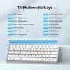 image:imageTECKNET USB Wired Keyboard and Mouse for Mac Dual InterfaceTypeC and USB A Ergonomic Slim Keyboard Set Compatible with MacBook iMac Mac miniPro WhiteWhite