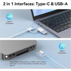 image:imageTECKNET USB Wired Keyboard and Mouse for Mac Dual InterfaceTypeC and USB A Ergonomic Slim Keyboard Set Compatible with MacBook iMac Mac miniPro WhiteWhite