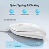image:imageTECKNET USB Wired Keyboard and Mouse for Mac Dual InterfaceTypeC and USB A Ergonomic Slim Keyboard Set Compatible with MacBook iMac Mac miniPro WhiteWhite