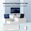 image:imageTECKNET USB Wired Keyboard and Mouse for Mac Dual InterfaceTypeC and USB A Ergonomic Slim Keyboard Set Compatible with MacBook iMac Mac miniPro WhiteWhite