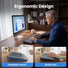 image:imageTECKNET Wired Keyboard and Mouse Combo 7 Color Backlit Large Print Ergonomic Keyboard with Wrist Rest Soft Typing USB Plug amp Play Silent Keyboard Mouse Set for Computer Mac Laptop PC Windows