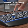 image:imageTECKNET Wired Keyboard and Mouse Combo 7 Color Backlit Large Print Ergonomic Keyboard with Wrist Rest Soft Typing USB Plug amp Play Silent Keyboard Mouse Set for Computer Mac Laptop PC Windows
