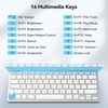 image:imageTECKNET Wired Keyboard for MacOS Devices with Dual Interface Slim Mac Keyboard Comfortable Ergonomic Typing Angle amp Stable Connection for PCLaptop Compatible with MacBook iMac Mac miniProWhiteWired