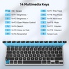 image:imageTECKNET Wired Keyboard for MacOS Devices with Dual Interface Slim Mac Keyboard Comfortable Ergonomic Typing Angle amp Stable Connection for PCLaptop Compatible with MacBook iMac Mac Black Gray