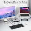 image:imageTECKNET Wired Keyboard for MacOS Devices with Dual Interface Slim Mac Keyboard Comfortable Ergonomic Typing Angle amp Stable Connection for PCLaptop Compatible with MacBook iMac Mac Black Gray