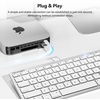 image:imageTECKNET Wired Keyboard for MacOS Devices with Dual Interface Slim Mac Keyboard Comfortable Ergonomic Typing Angle amp Stable Connection for PCLaptop Compatible with MacBook iMac Mac miniProWhiteWired