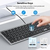 image:imageTECKNET Wired Keyboard for MacOS Devices with Dual Interface Slim Mac Keyboard Comfortable Ergonomic Typing Angle amp Stable Connection for PCLaptop Compatible with MacBook iMac Mac Black Gray
