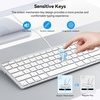 image:imageTECKNET Wired Keyboard for MacOS Devices with Dual Interface Slim Mac Keyboard Comfortable Ergonomic Typing Angle amp Stable Connection for PCLaptop Compatible with MacBook iMac Mac miniProWhiteWired