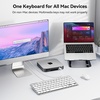 image:imageTECKNET Wired Keyboard for MacOS Devices with Dual Interface Slim Mac Keyboard Comfortable Ergonomic Typing Angle amp Stable Connection for PCLaptop Compatible with MacBook iMac Mac miniProWhiteWired