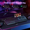 image:imageTECKNET Wired RGB Gaming Keyboard  26Key AntiGhosting 13 Lighting Modes SpillResistant 108 Membrane Keys Plug amp Play  with Ergonomic Wrist Rest amp Phone Holder for WindowsMac BlackBlack
