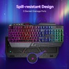 image:imageTECKNET Wired RGB Gaming Keyboard  26Key AntiGhosting 13 Lighting Modes SpillResistant 108 Membrane Keys Plug amp Play  with Ergonomic Wrist Rest amp Phone Holder for WindowsMac BlackBlack