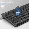 image:imageTECKNET Wireless Bluetooth Keyboard and Mouse Combo24G USB  Dual BT Rechargeable Keyboard Mouse Set Full Size Quiet Slim Keyboards and Mice for Laptop PC iPad Desktop BlackBlack