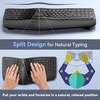 image:imageTECKNET Wireless Ergonomic Keyboard Rechargeable 24GBluetooth Ergo Cordless USB Computer Keyboard Wrist Rest Natural Typing StainResistant Fabric Compatible For Windows Computer Desktop Laptopblack