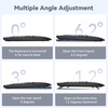 image:imageTECKNET Wireless Ergonomic Keyboard Rechargeable 24GBluetooth Ergo Cordless USB Computer Keyboard Wrist Rest Natural Typing StainResistant Fabric Compatible For Windows Computer Desktop Laptopblack