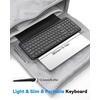 image:imageTECKNET Wireless Keyboard Bluetooth amp 24G USB Up to 4Device Connection USB C Rechargeable Battery Quiet Typing Compact Layout 7 Ergonomic Tilt Compatible with WindowsAndroidiOS BlackDeep Black