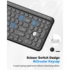 image:imageTECKNET Wireless Keyboard Bluetooth amp 24G USB Up to 4Device Connection USB C Rechargeable Battery Quiet Typing Compact Layout 7 Ergonomic Tilt Compatible with WindowsAndroidiOS BlackBlack