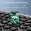 image:imageTECKNET Wireless Keyboard Rechargeable Bluetooth Keyboard 3Device Free Switching 24GBT Quiet Typing Lightweight amp Portable Compact Keyboard Compatible with Windows macOS Android GrayGray