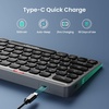 image:imageTECKNET Wireless Keyboard Rechargeable Bluetooth Keyboard 3Device Free Switching 24GBT Quiet Typing Lightweight amp Portable Compact Keyboard Compatible with Windows macOS Android GrayGray