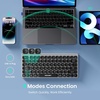 image:imageTECKNET Wireless Keyboard Rechargeable Bluetooth Keyboard 3Device Free Switching 24GBT Quiet Typing Lightweight amp Portable Compact Keyboard Compatible with Windows macOS Android GrayGray