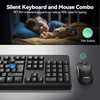 image:imageTECKNET Wireless Keyboard and Mouse Combo FullSize Ergonomic Keyboard amp Optical Mouse LowNoise Typing amp ClickingLong Battery LifeSpillResistant24G LagFree USB Receiver for PCLaptopComputerBlack
