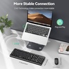 image:imageTECKNET Wireless Keyboard and Mouse Combo FullSize Ergonomic Keyboard amp Optical Mouse LowNoise Typing amp ClickingLong Battery LifeSpillResistant24G LagFree USB Receiver for PCLaptopComputerBlack