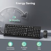 image:imageTECKNET Wireless Keyboard and Mouse Combo FullSize Ergonomic Keyboard amp Optical Mouse LowNoise Typing amp ClickingLong Battery LifeSpillResistant24G LagFree USB Receiver for PCLaptopComputerBlack