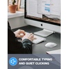 image:imageTECKNET Wireless Keyboard and Mouse Combo Mini Cordless Computer Keyboard and Mouse Set 24GHz Silent Adjustable 1600 DPI Quiet Click LagFree for Computer Laptop PC Windows Mac Chrome OSSilver White