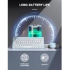 image:imageTECKNET Wireless Keyboard and Mouse Combo Mini Cordless Computer Keyboard and Mouse Set 24GHz Silent Adjustable 1600 DPI Quiet Click LagFree for Computer Laptop PC Windows Mac Chrome OSBlue  White