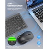 image:imageTECKNET Wireless Keyboard and Mouse Combo Mini Cordless Computer Keyboard and Mouse Set 24GHz Silent Adjustable 1600 DPI Quiet Click LagFree for Computer Laptop PC Windows Mac Chrome OSBlack Gray