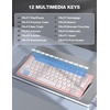 image:imageTECKNET Wireless Keyboard and Mouse Combo Mini Cordless Computer Keyboard and Mouse Set 24GHz Silent Adjustable 1600 DPI Quiet Click LagFree for Computer Laptop PC Windows Mac Chrome OSLIGHT PINK
