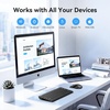 image:imageTECKNET Wireless Keyboard and Mouse Combo Mini Cordless Computer Keyboard and Mouse Set 24GHz Silent Adjustable 1600 DPI Quiet Click LagFree for Computer Laptop PC Windows Mac Chrome OSBlack