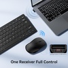 image:imageTECKNET Wireless Keyboard and Mouse Combo Mini Cordless Computer Keyboard and Mouse Set 24GHz Silent Adjustable 1600 DPI Quiet Click LagFree for Computer Laptop PC Windows Mac Chrome OSBlack