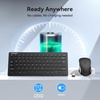 image:imageTECKNET Wireless Keyboard and Mouse Combo Mini Cordless Computer Keyboard and Mouse Set 24GHz Silent Adjustable 1600 DPI Quiet Click LagFree for Computer Laptop PC Windows Mac Chrome OSBlack